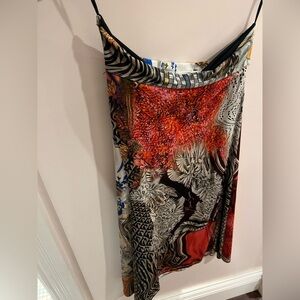 Marine Serre Red and Black Textured skirt